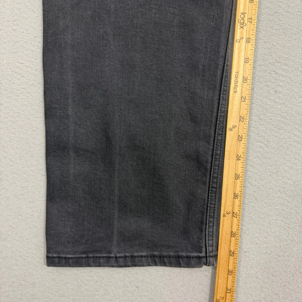 Levis Jeans Mens 38x30 Black 569 Loose Straight Stretch Denim Pants Western